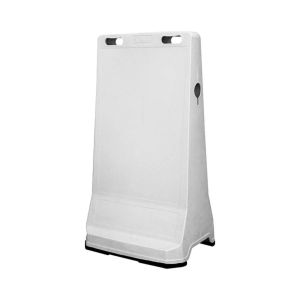 Is a durable, weatherproof, and portable solution made from high-impact plastic, perfect for advertising, traffic control, or crowd management. Its customizable blank surface allows for personalized messages or branding, while the threaded socket and chai