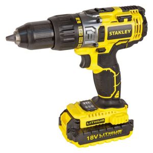 Stanley Cordless Hammer Drill, 13mm, 18V, 2.0 AH