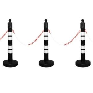 120 CM Delineator Post Black with Weightable Base