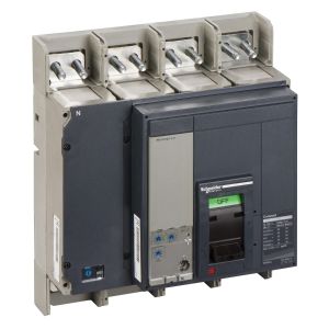 Schneider Circuit breaker Compact NS1250N, 50 kA at 415 VAC, Micrologic 2.0 trip unit, 1250 A, fixed,4 poles 4d
