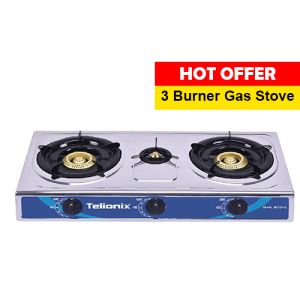 Telionix Gas Stove 3 Burner, Model No:TGS3320