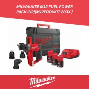 MILWAUKEE HIGH PERFORMANCE COMPACT 4-in-1 DRILL M12 FUEL POWER PACK IN2|[M12FDDXKIT-203X ] MLW4933478525