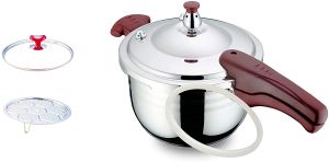 Telionix Stainless Steel 6 Liter Pressure Cooker With 4 in 1 Compatibility- TPC3602