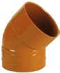 Cosmoplast 4" UPVC Elbow 45 Deg. RR - Red