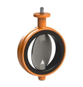 BUTTERFLY VALVE,SIZE 100MM,  WAFER TYPE, DUCTILE IRON BODY GGG40, ALUBRZ DISC, SS DUPLEX SHAFT PN16 BAR, MAKE WOUTER WITZEL (NETHERLAND), MODEL: EVS