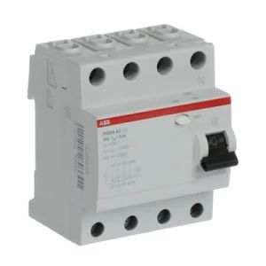 FH204 AC-25/0,1 Residual Current Circuit Breaker 4P Type AC 100 mA