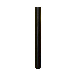 This corner guard is made of durable rubber with a GI plate, measuring 1000 x 75 x 10 mm and weighing 3 kg. Its black and yellow striped design provides high visibility, protecting walls and columns from impacts. Easy to install with adhesive or screws, i
