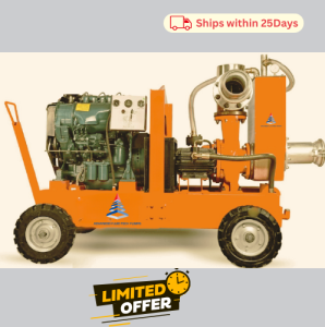 Dewatering Pump, 4Inch, 6Inch, 8Inch, 10Inch & 12Inch Diesel Enigine Driven, Vacuum Assisted Pump with Inbuilt  Fuel Tanks