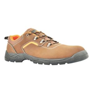 VAULTEX Lace-up Safety Shoes Brown-Orange