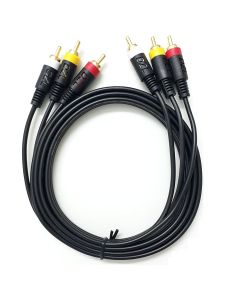 SeCro 3RCA Male to 3RCA Male Stereo Audio Video Csable Gold Plated (3 Meter)