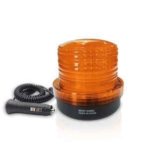3.5" Rotating Orange Warning Light | 12V & 24V Heavy-Duty Beacon
