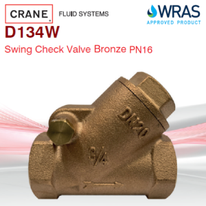 Crane Check Valve Bronze  PN16,  WRAS Approved To 85° C, Compact BSPT Threaded End .