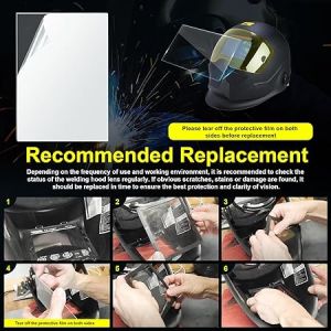 Welding Helmet Lens for ESAB Sentinel A50 Welding Helmet Hood Cover Clear Inside Lenses Replacement 0700000808, 10 Pack