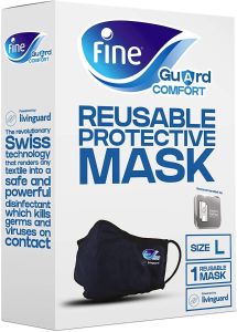 Fine Guard Comfort Face Mask with virus-killing Livinguard Technology, 1 Piece  – Size Large / Medium