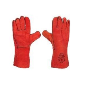 VAULTEX NAI Welding Gloves with Piping Red Color (14")