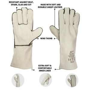 VAULTEX HAN Leather Welding Gloves with Piping (16")