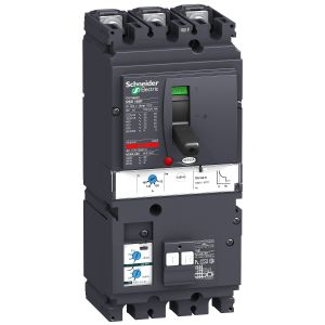 Schneider Compact NSX160F,  circuit breaker with Vigi Add on MH TMD ,  160 A, 3 poles, 3d, Part No  LV430390