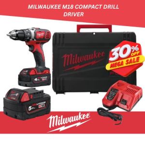 MILWAUKEE M18 COMPACT DRILL DRIVER | [M18BDD-0] MLW4933443530