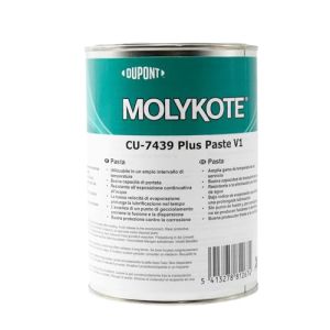 Molykote Cu-7439 Plus Paste V1 1kg Lubricant Grease & Metal Surface Adhesion with Powder Copper Long Term High Load Anti Sieze for Machine Component Corrosion Resistance High Temperature