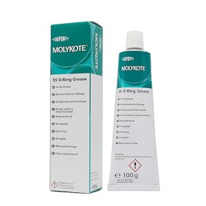 Sanyi Molykote 55 O-Ring Grease 100g Lubricant Sealing for Rubber O-Ring Seal Valve Metal Pneumatic System Aircraft Automotive Heat Stable Oxidation Resistant Off White General Industrial Application