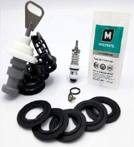 Fleck Style 5600 Softener Main Piston, Seals, Spacers, Screw, Brine Piston, Lower Brine Seal, with Molykote Sealant | Fleck Style Piston 60102-00, Seals and Spacers 60125, Brine Piston 60032 |